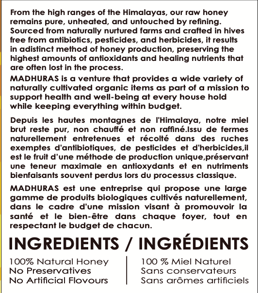 MadhuRas Acacia Honey